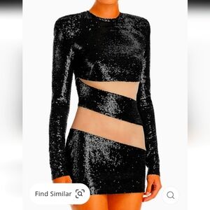 Bronx and Banco stunning black sequin dress.